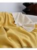 Solid Color Mesh Texture Double-Sided Knit Throw Blanket - Casual, Simple & Practical for Sofa or Office.