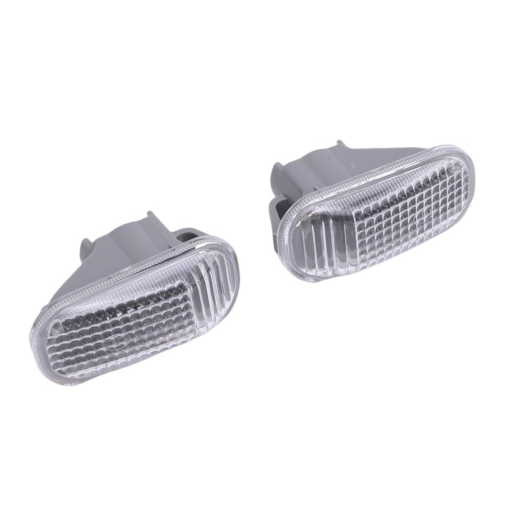 1 Pair Front Side Marker Light Lamp Covers Housing 34301 S5H T02 Replacement for City EP3 Stream Jazz FIT White