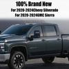 Rückspiegelabdeckung Kappe Passend für 2020-2024 Chevy Silverado GMC Sierra 2500HD 3500HD Außenspiegelabdeckungen Dekorative Zierleisten (Schwarz)