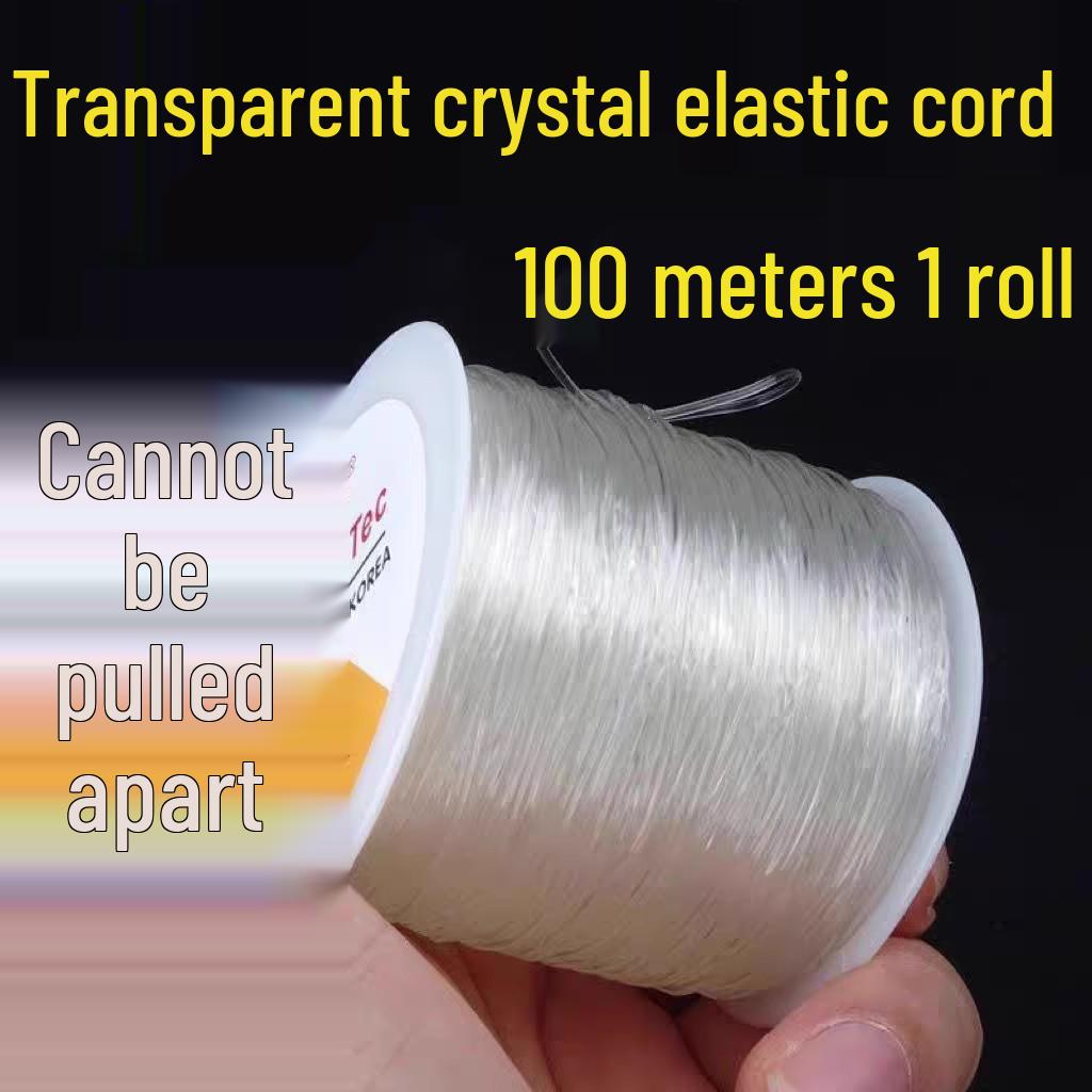 100m Wear-Resistant Elastic Cord for DIY Handmade Crystal Bracelet Beading