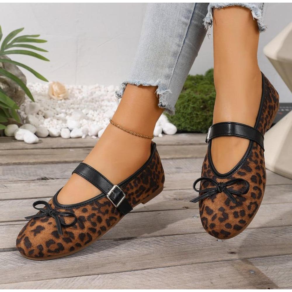 Large Size Flat Bottom Single Shoes for Women Butterfly Knot French Style Evening Mary Janes Casual Footwear Summer Season