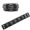 Europese & Amerikaanse Punk Schedel Klinknagel Leren Armband: Rock & Rap Polsband Accessoire