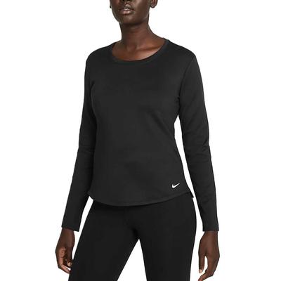 T-shirt à Manches Longues Therma-Fit One Tendance Simple Élégant Femmes Hauts Noir DD4928-010
