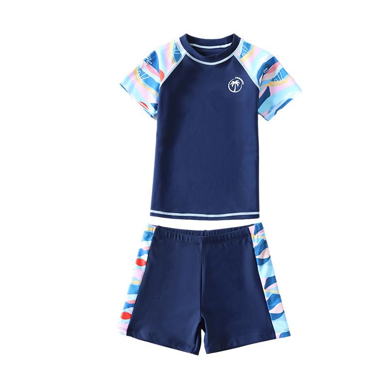Boys' Swimsuit 2025: New Summer Split, Professional Training Gear for Children - Small, Medium, Large