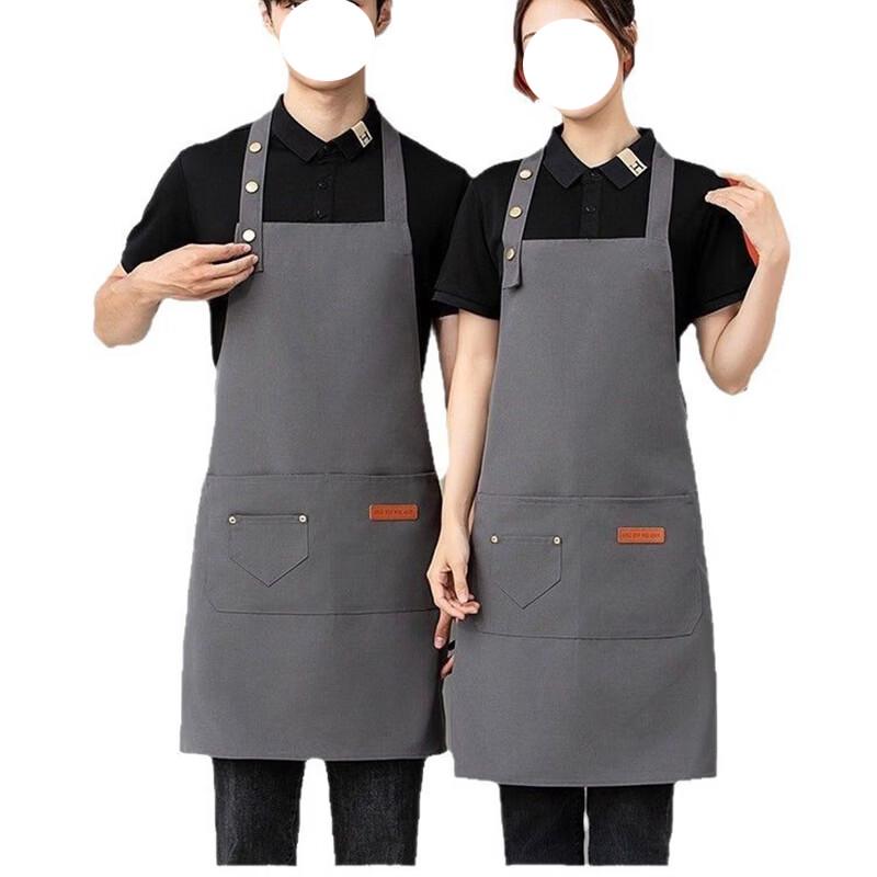 Jingwangrun Solid Color Waterproof Canvas Apron