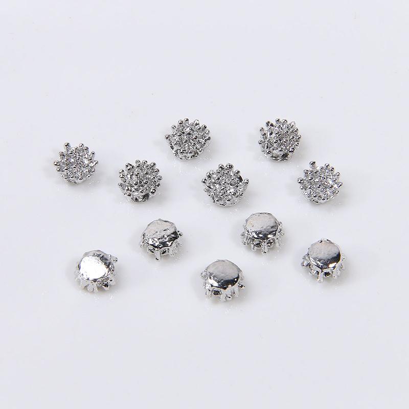 

Оптом 10 шт. 7 мм Золотые тычинки цветка Сплав Плоская задняя часть Украшение Сделай сам Детали для серег Фурнитура Ювелирный аксессуар серебряный