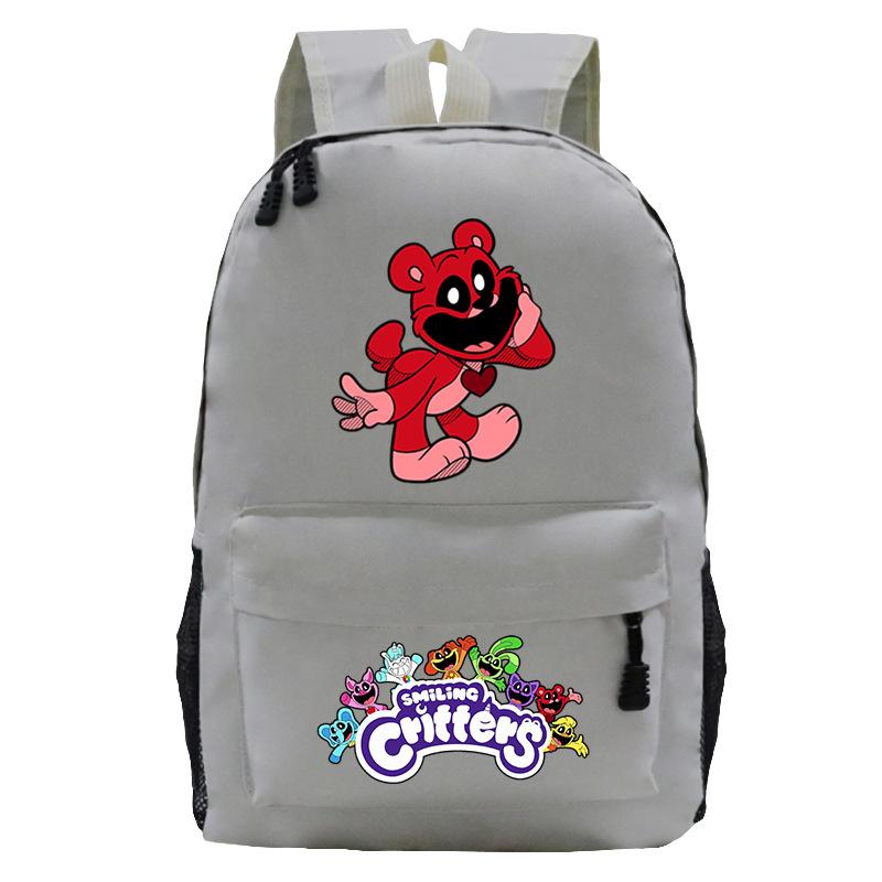 Cartoon Printed Children'S Backpack, Animation Schoolbag, Male And Female Primary And Secondary School Students Outdoor Travel Backpack