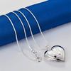 925 sterling silver 16-30 inch exquisite heart-shaped flip up pendant necklace for women's fashion wedding jewelry accessories