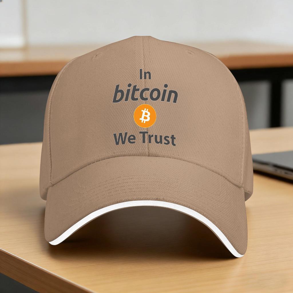 In Bitcoin We Trust For Bitcoin Fans Sun Baseball Cap Spring Unisex Men Custom DIY Hip Hop Hats High Quality Baseball Caps