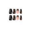 Tortoiseshell French Black Edge Gradient Manicure Stickers - Short Wearable Nail Tips