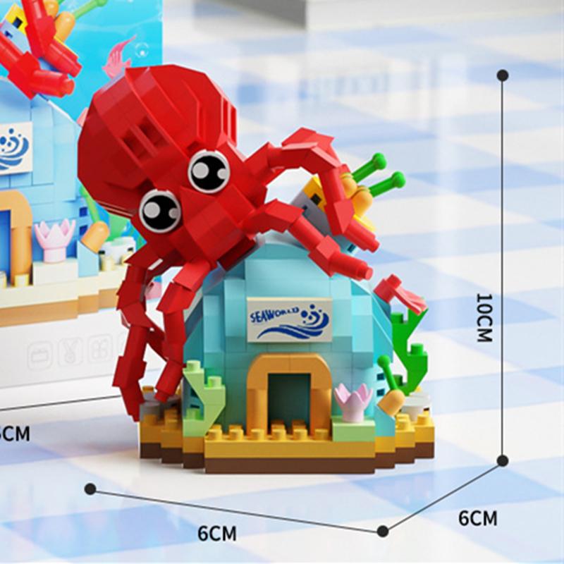 Funny Joy Insect Animals Figures Set Mini Building Blocks Toy Assembly 3D Constructor Micro Bricks For Kids Boys Present Plaything