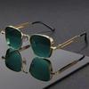 New Square Small Frame Sunglasses Fashionable Men Retro Steampunk Eyeglasses UV400 Driving Sunshade