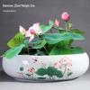 Großer Keramik-Lotus Seerose Hydroponischer Blumentopf ohne Abfluss