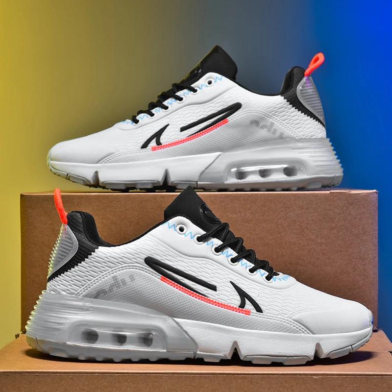 New Men Marathon Air Cushion Running Athletic Sneakers Comfortable Sports Lightweight Breathable Sneakers Women Training Shoes