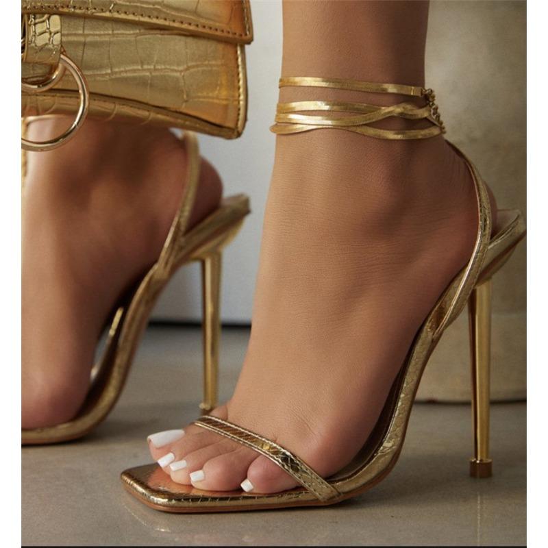 Large Size Women's Shoes Summer New Women's Wear Stiletto Wrapped Sandals Women's Slippers Women