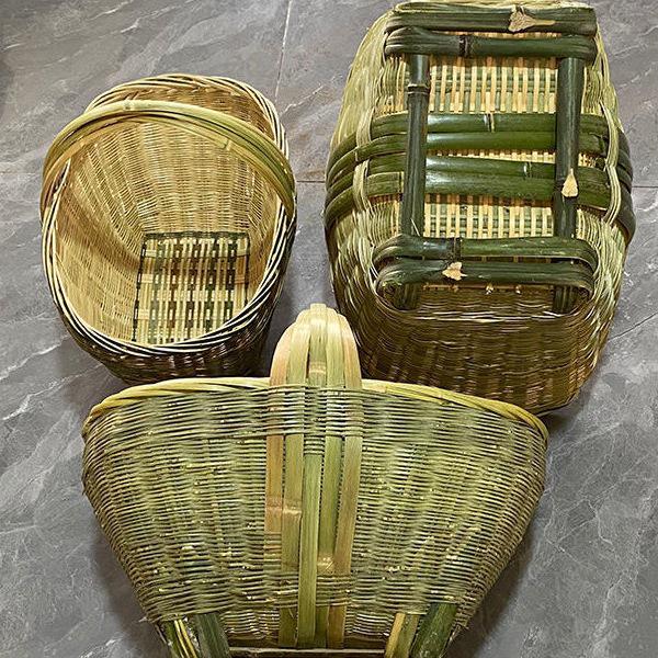 

Ручний плетений кошик з бамбука для овочів та яєць Handmade Green Bamboo Basket (Extra Small)