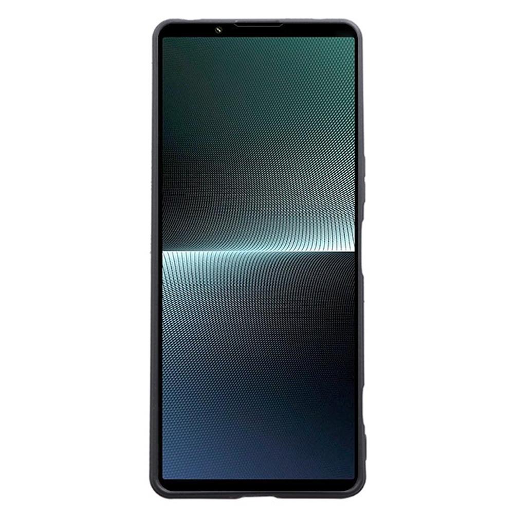 

Glossy TPU Phone Case for Sony Xperia 1 V Slim Case Anti-Drop Cell Phone Protective Cover Black