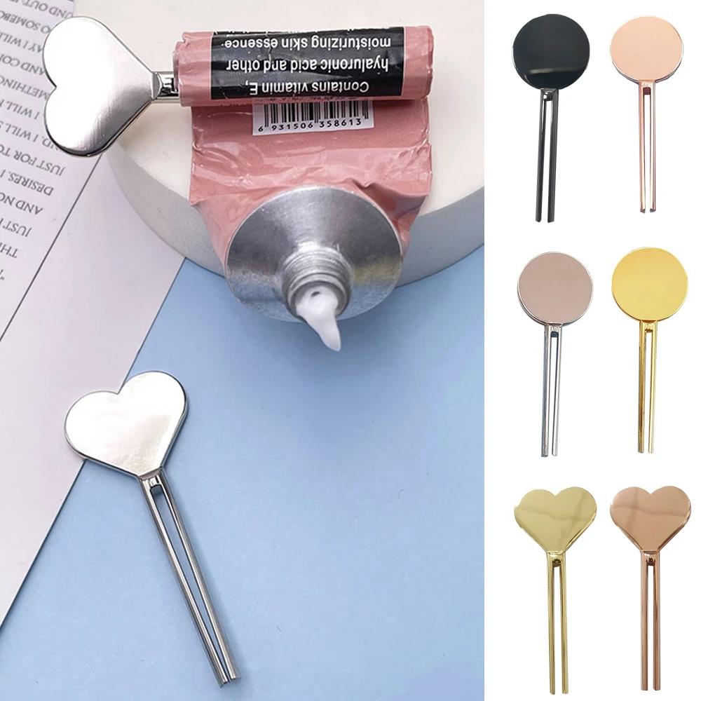 Praktický ruční klíč na vytlačování tub, válečkový dávkovač, koupelnové doplňky, užitečný pro líné lidi, ve tvaru srdce a kruhu, na zubní pastu