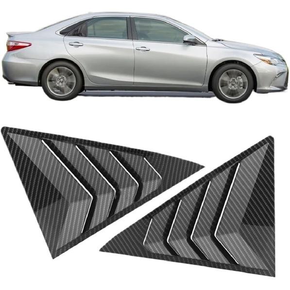 DYXN Car Rear Side Window Louvers Splitter Trim Rear Triangle Louver Window Sunshade Side Window Compatible for Camry 7Th 2012-2017