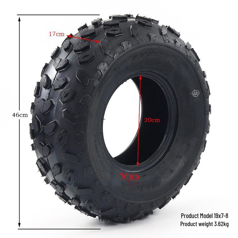 Diamond Tread Off-Road Front Tire 19x7-8 Inch for ATV Beach Kart