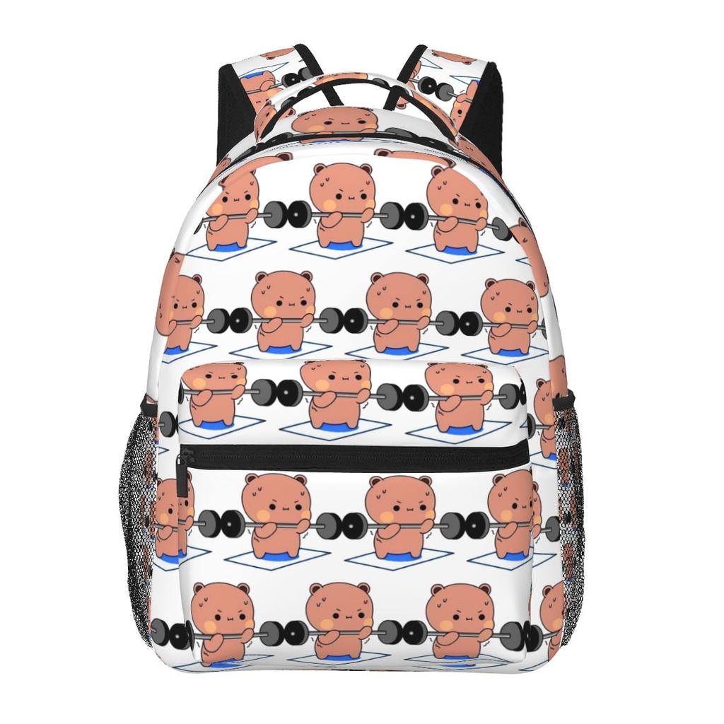 Dudu Is Exercising Backpack Student Boys Girls BookBag Children School Bag Laptop Shoulder Bags for Men Women
