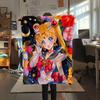 Sailor Moon2 Flannel Blanket, High quality Comfortable for All Seasons, Home Decor, Warmth and Comfort