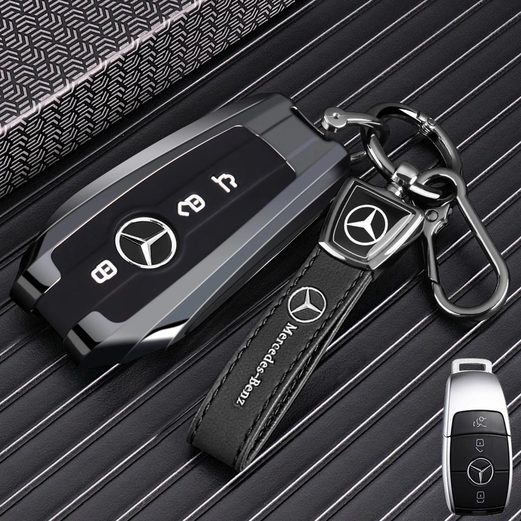 VFO1 Car Key Case Cover for Mercedes-Benz A B C E G S Class CLA CLS GLA GLB GLC GLE GLS EQA EQB EQC 3 Buttons Auto Accessories