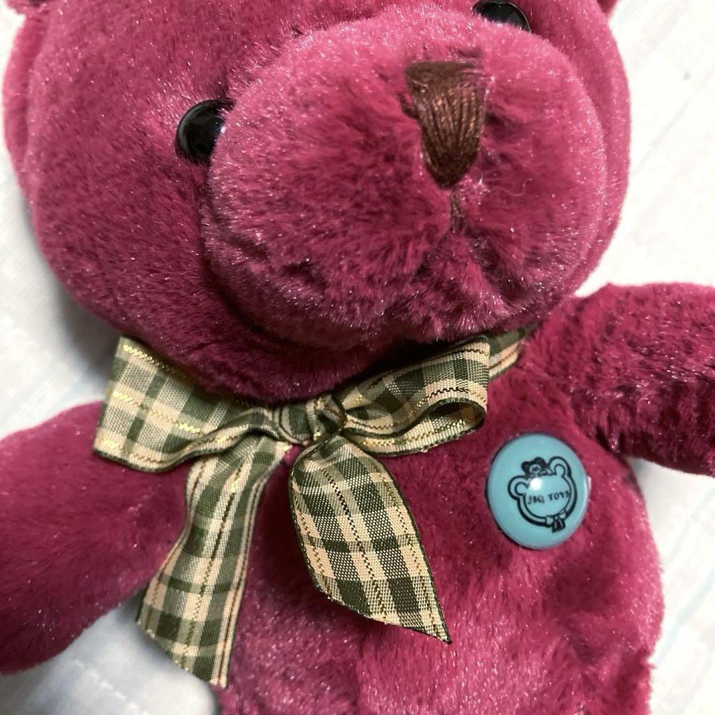 [USED] Rare Tateshina Teddy Bear Museum Red Teddy Bear