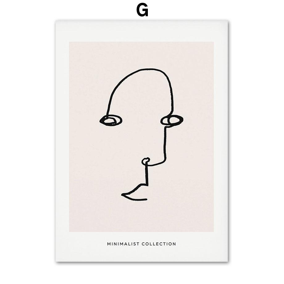 Abstract Line Bird Face Rainbow Picasso Matisse Posters And Prints Wall Art Canvas Painting For Living Room Decorative Pictures