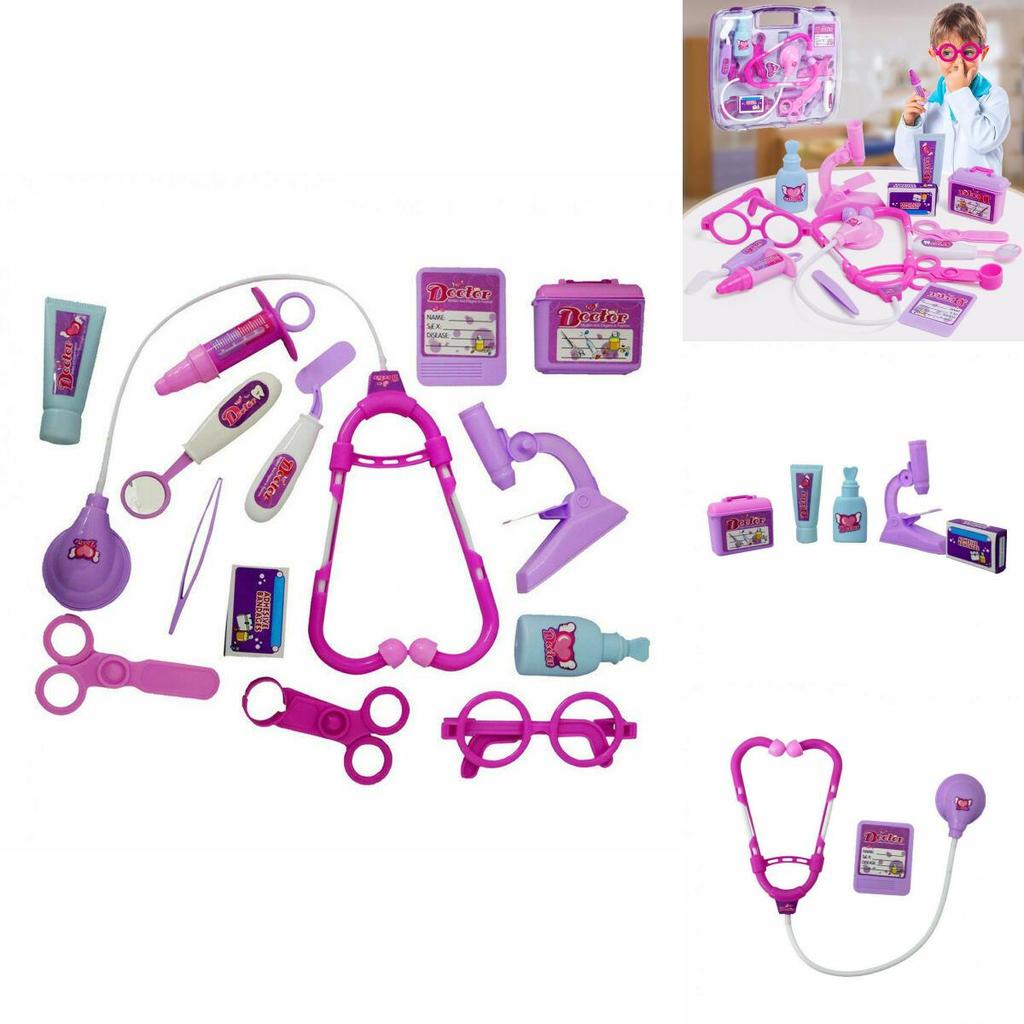 Enchanting Kids Children's Role Play Doctor Nurses Toy Medical Set Kit With Hard Carry Case For Imaginative Play