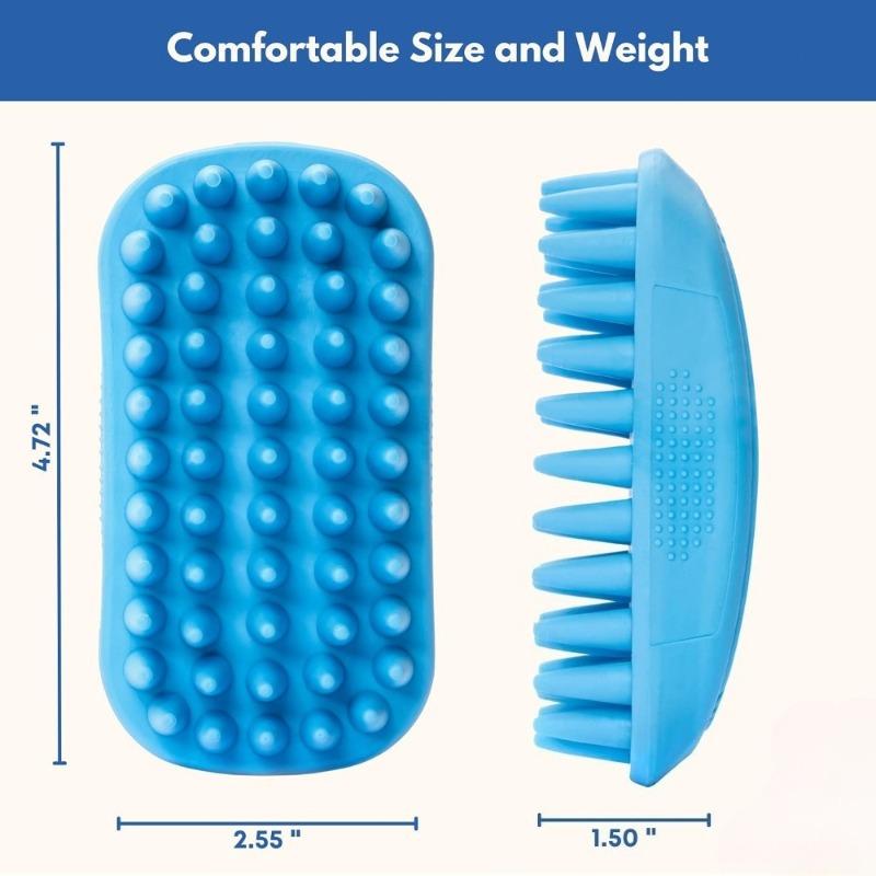 Pet Dog Grooming Brush Soft Rubber Curry Comb Cat Hair Remover Deshedding Tool Bath Shower Massage Brush for Short Haired Dogs