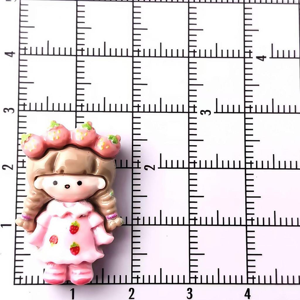 Cute Cartoon Fruit Girl Shoe Buckles & Hair Clips - Resin DIY Accessories
