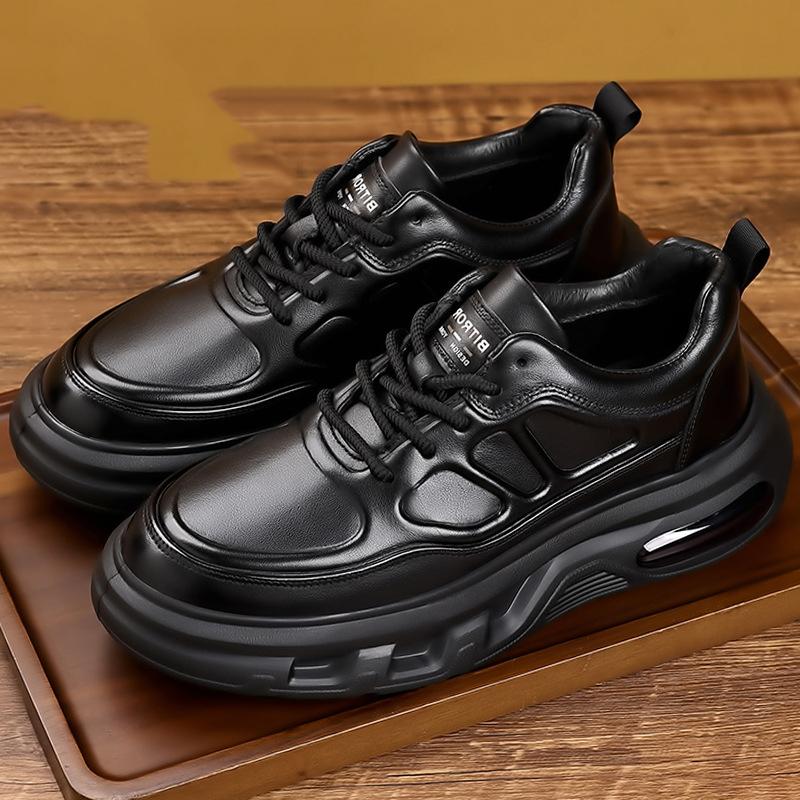 Leather Shoes Men Luxury Trekking Casual Trendy Athletic Hoverboard Sneakers Air Cushi Shoe Outdoor Walking Chunky