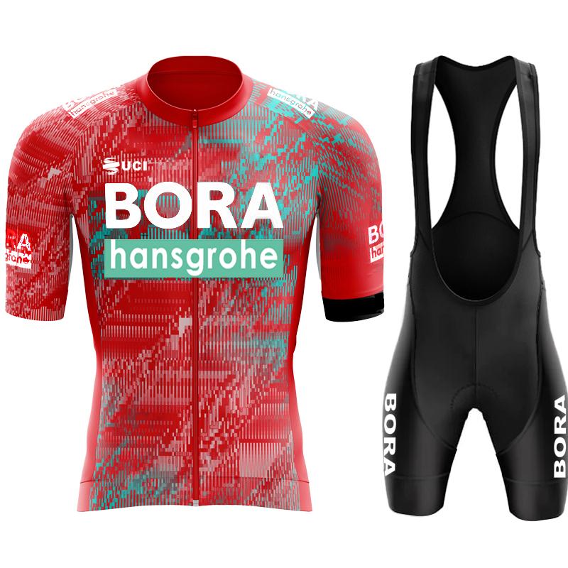 Uniforme da Ciclismo UCI BORA Abbigliamento Uomo Uomo Estate 2026 Set Maglia Pantaloncini Abbigliamento Bicicletta Salopette Abbigliamento Bici Maglia Pantaloni Mtb Ciclismo
