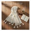 Summer Mesh Lace Women Cover-Up With Tassels Elegant Beach Open-Front Sun Protection Shawl