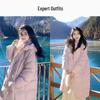 Women's Puffy Mid-Length Hooded Down Jacket