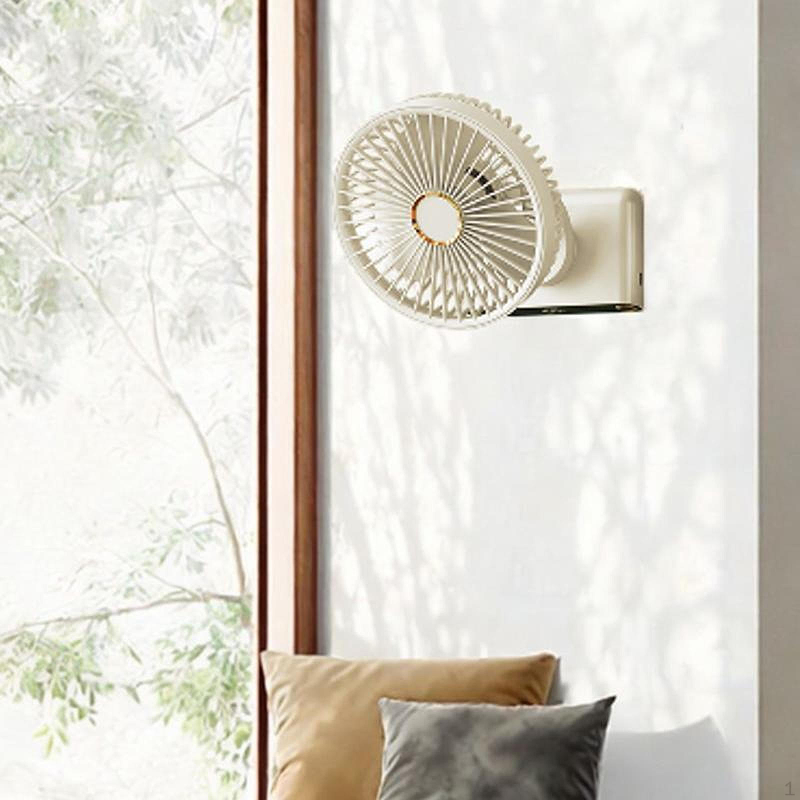 

Портативный настольный вентилятор с 5 скоростями, регулируемый, компактный, мощный, персональное охлаждение с ночной подсветкой белый