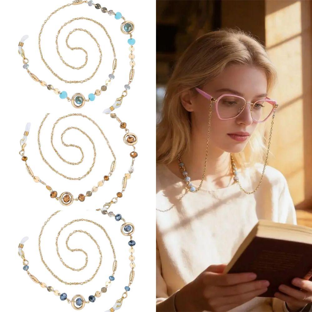 Rhinestone Glasses Straps Anti-Slip Sunglass Lanyard Straps Glasses Hanging Chain Sunglass
