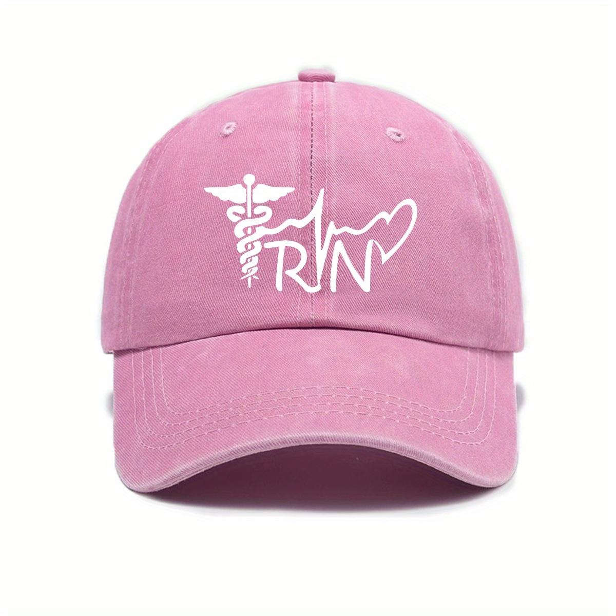 Retro washed letter print everyday personalized street versatile cap розовый