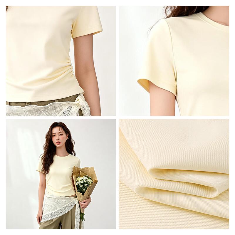 MJ STYLE Ruched Short Sleeve Two-Piece Set & Vest Collection