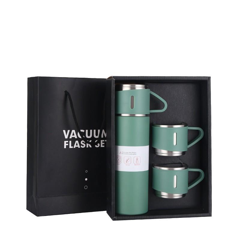 Edelstahl 500ML Vakuum-Thermoskanne Doppelwandige Tasse Geschenkset Büro Geschäftsstil Thermoskanne Thermoskanne Outdoor Heißwasser Isolierung