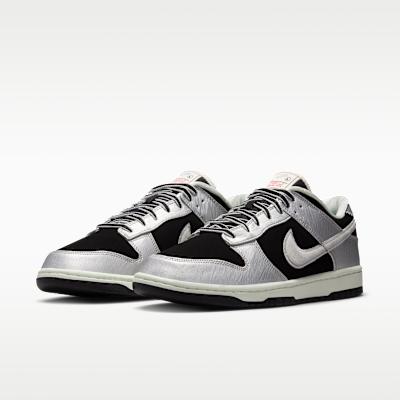 Nike Dunk Low Retro 'Metallic Silver Black Sail'