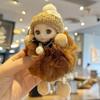 Cross-Border Cute Big-Eyed Doll with Bow Knot - Imitation Rex Rabbit Fur Keychain & Bag Pendant