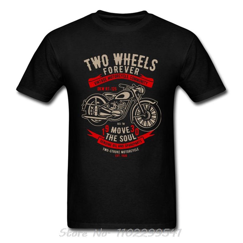 Vintage Retro Motorcycle Community Cycle Black T Shirt Motobike Cool Father Day Cotton Streetw