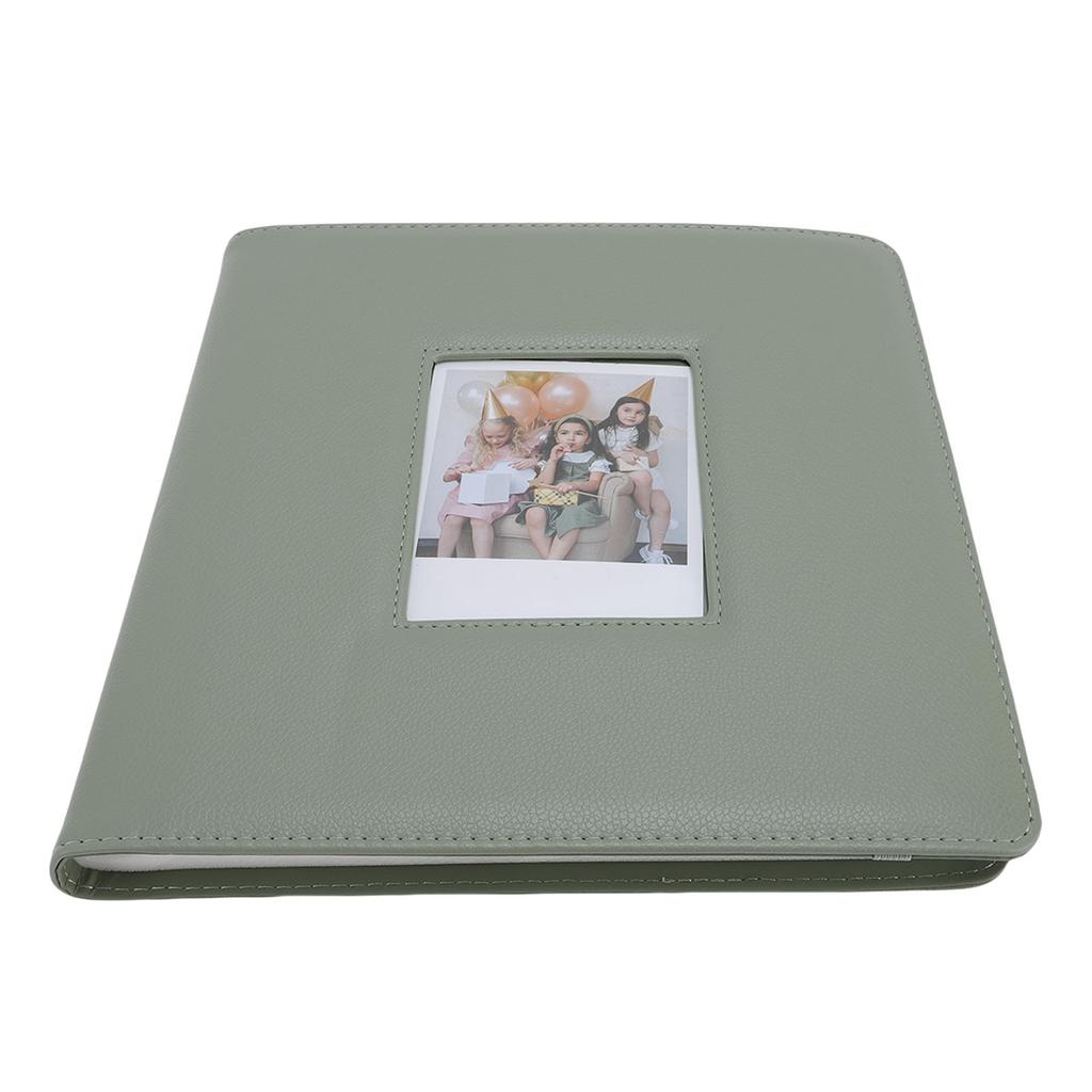 Photo Album Fit for Polaroid Wide 300 400 90x110mm Photos 36 Pages 288 Pictures Capacity PU Leather Cover Front Window