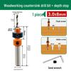 Tapered Countersink Drill Bit with Round Shank for Screw Installation and Woodworking Hole Opening