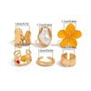 Retro Punk Metel Irregular Exaggerated Flower Ring For Women Elegant Baroque Pearl Open Ring Jewelry Accessories Gifts