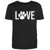 Black Half Sleeves Cotton Paw Love Novelty Humor Funny T Shirt