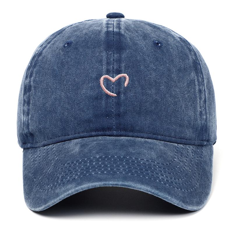Women's Summer Heart Embroidery Sun Protection Baseball Cap