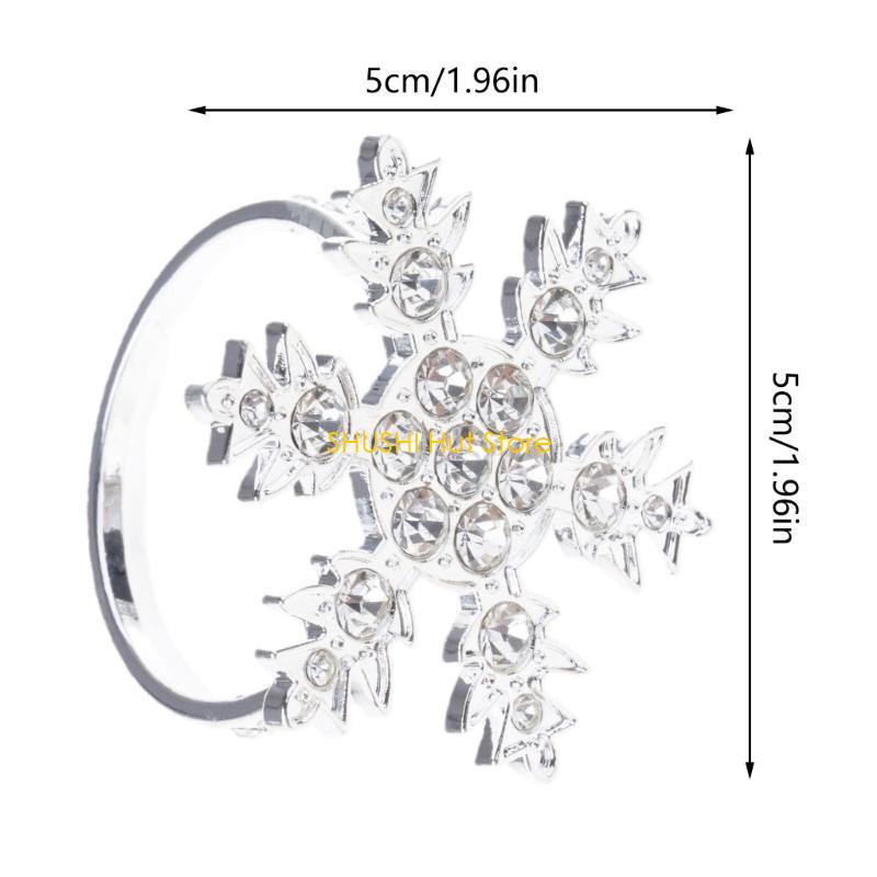Snowflake Napkin Buckle Napkin Ring Wedding Party Napkin Ring Decoration D57B